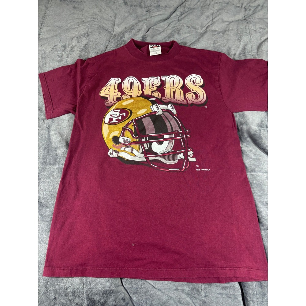 Vintage 1996 San Francisco 49ers Tultex Graphic T-Shirt Mens Large Maroon NFL